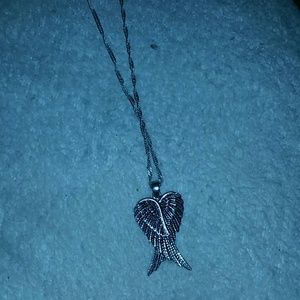 Sterling angel wings necklace
